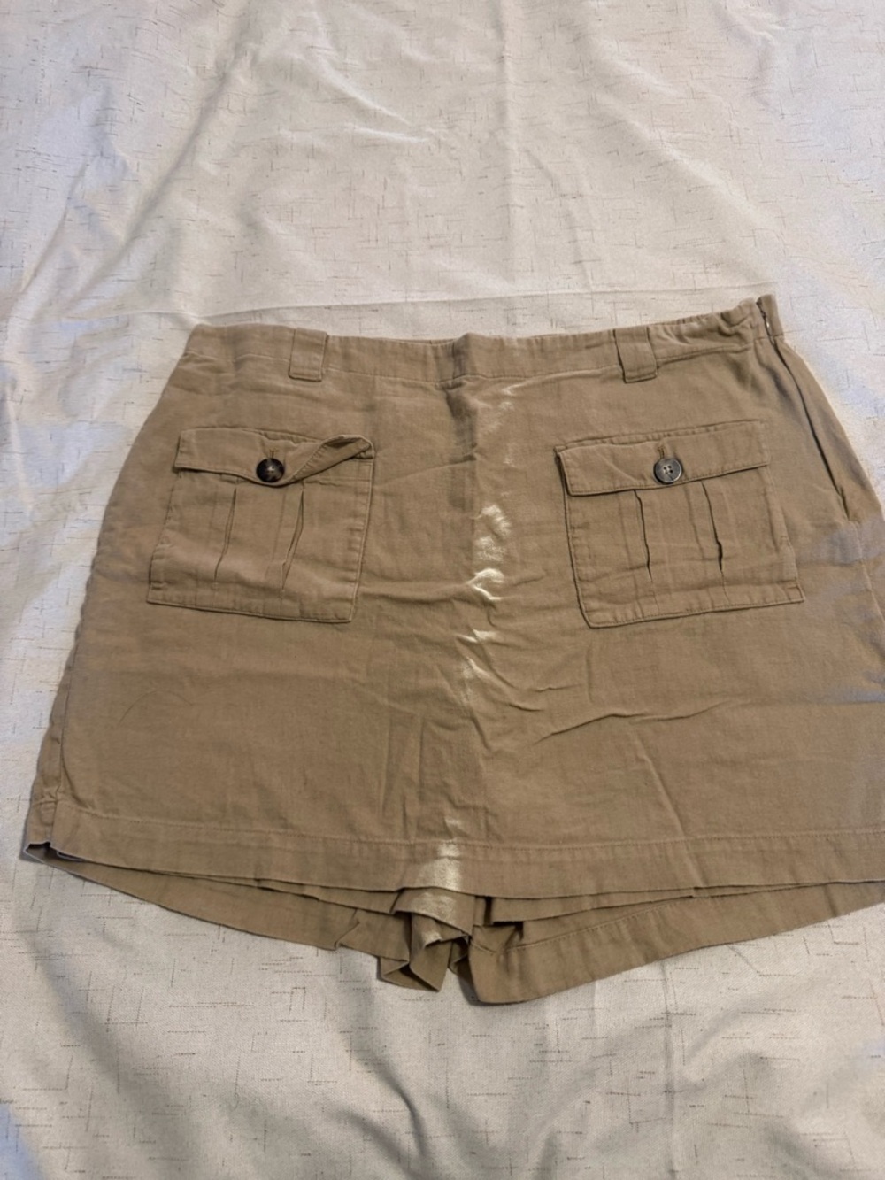 J. Jill Tan Cargo-Style Bermuda Shorts